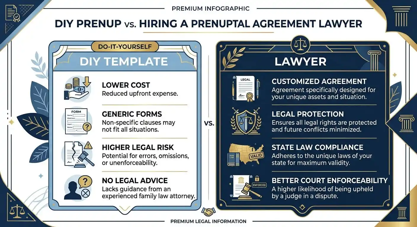 DIY Prenup vs. Hiring a Prenuptial Agreement Lawyer