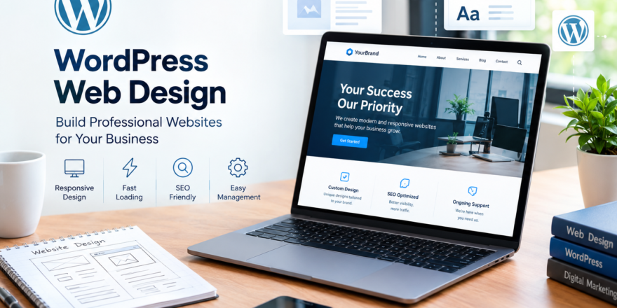 WordPress web design for small businesses with a responsive website layout